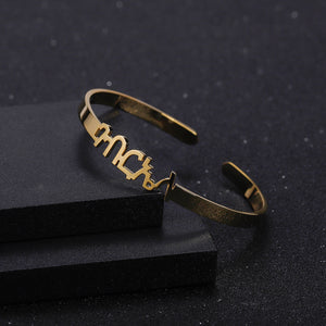 Personalized Amharic Cuff Bracelet